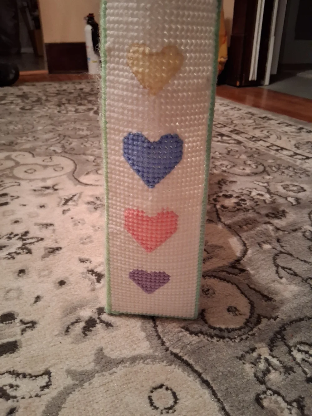 Handmade Baby Crochet Tote Bag in Cream with Pastel Accents